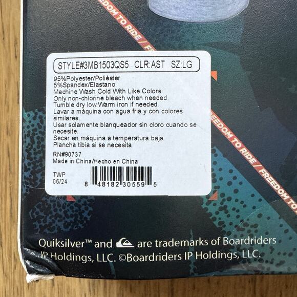 Quicksilver 3 Pack Men’s Super Soft Boxer Briefs Fly Front Tag Free, NWT Size L - Picture 4 of 6